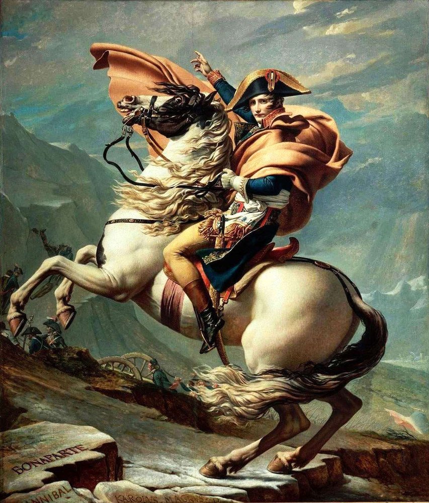 Napoleão cruzando os Alpes | Jacques Louis David